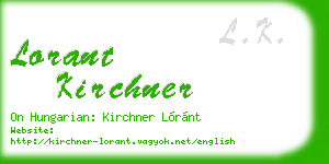lorant kirchner business card
